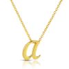 Roberto Coin Tiny Treasures Script Initial Necklaces in Yellow Gold