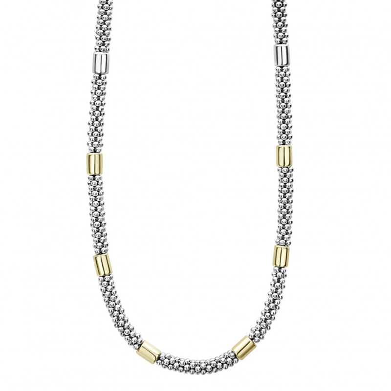 LAGOS High Bar Gold Caviar Necklace