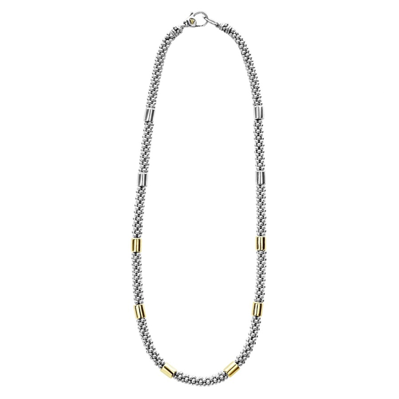 LAGOS High Bar Gold Caviar Necklace