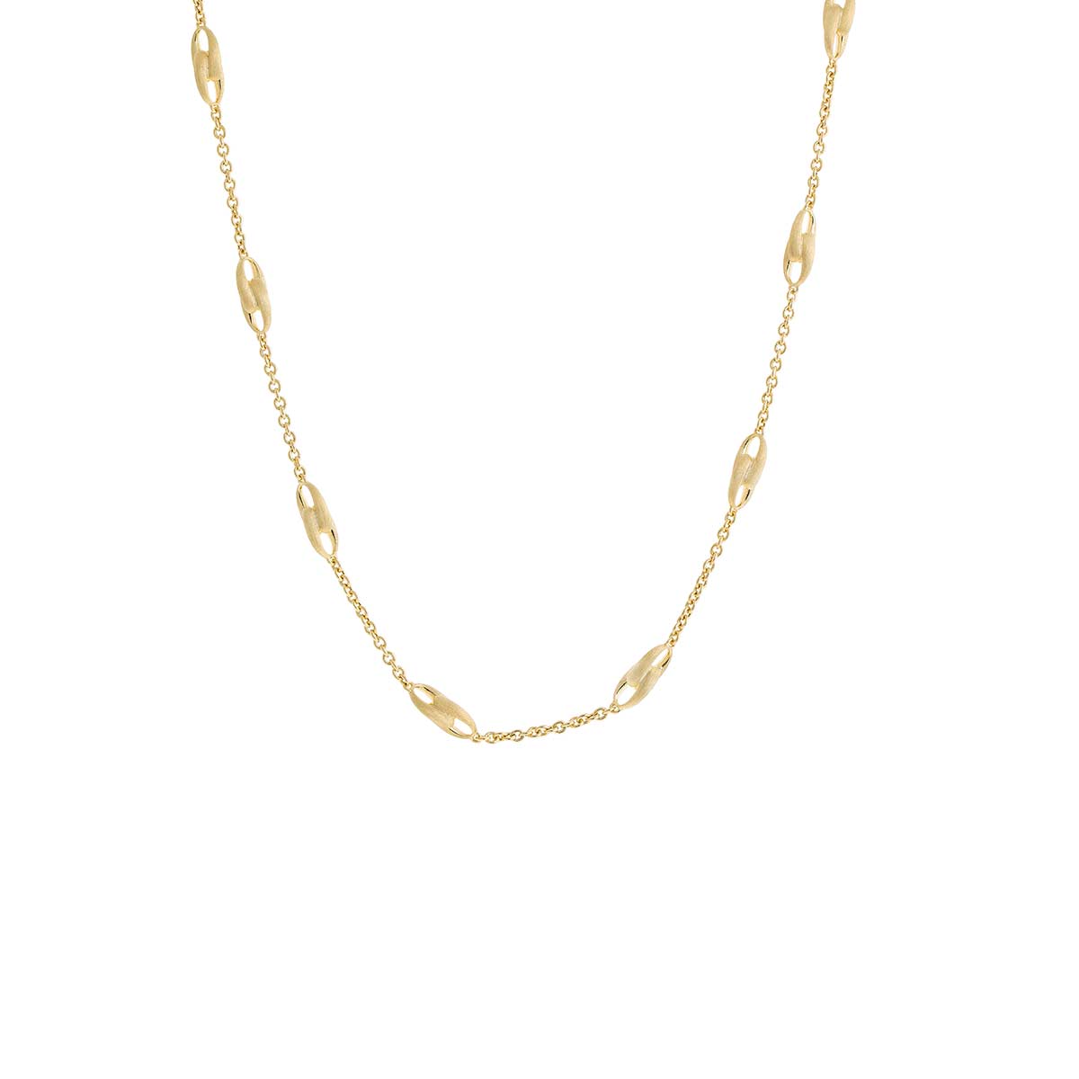 Marco Bicego Lucia Link Station Necklace in Yellow Gold