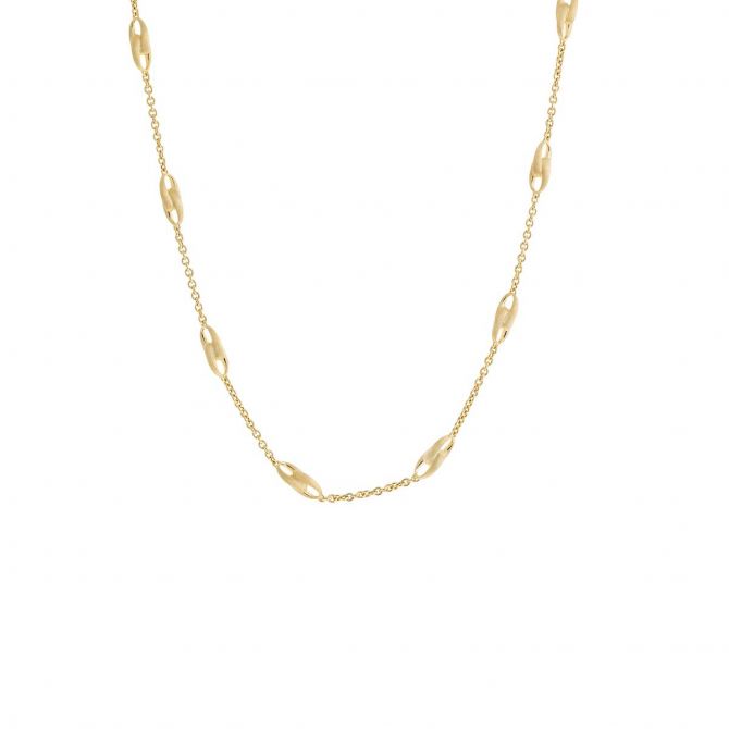 Marco Bicego Lucia Link Station Necklace in Yellow Gold