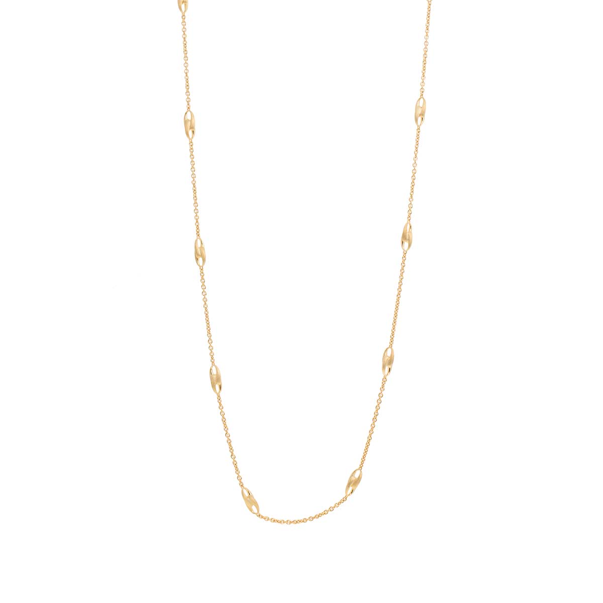 Marco Bicego Lucia Long Link Station Necklace in Yellow Gold