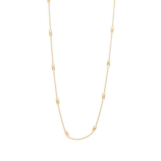 Marco Bicego Lucia Long Link Station Necklace in Yellow Gold