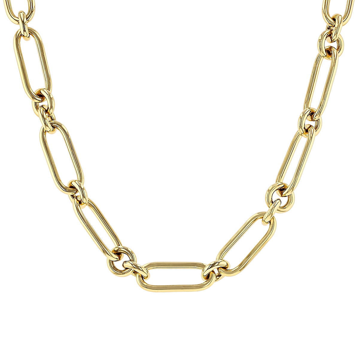Roberto Coin Oro Classic Yellow Gold Long Oval Link Necklace, 18