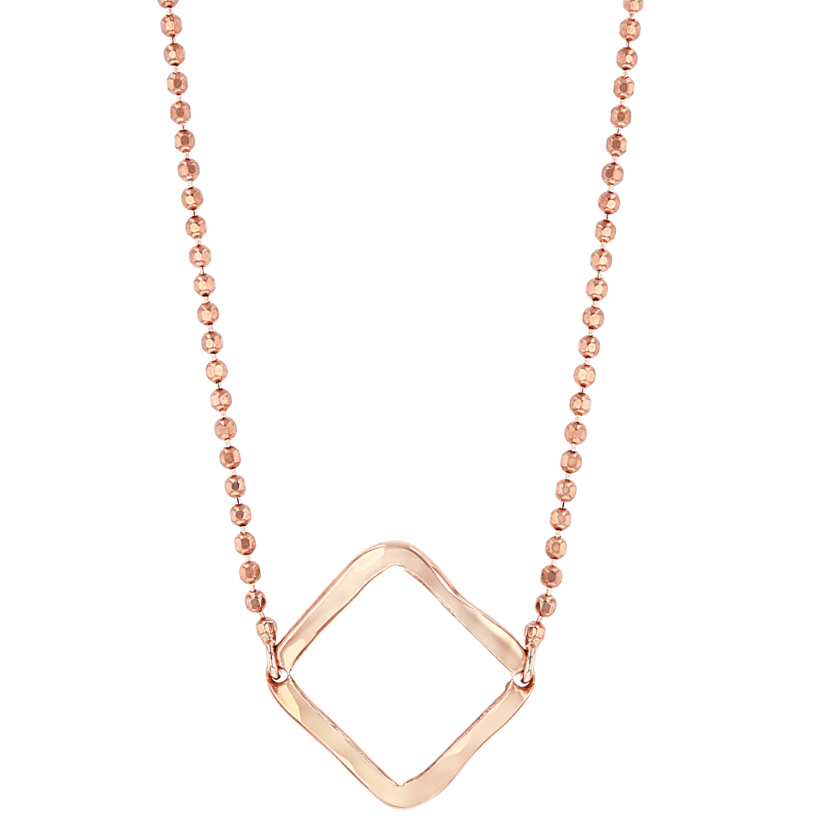 Julez Bryant Pesh Rose Gold Offset Square Necklace, 15