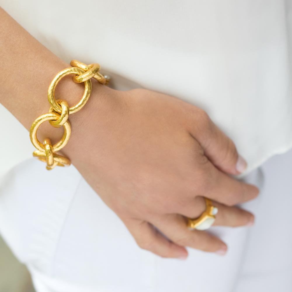 Julie Vos Grande Soho Link Bracelet in Gold Tone, 8