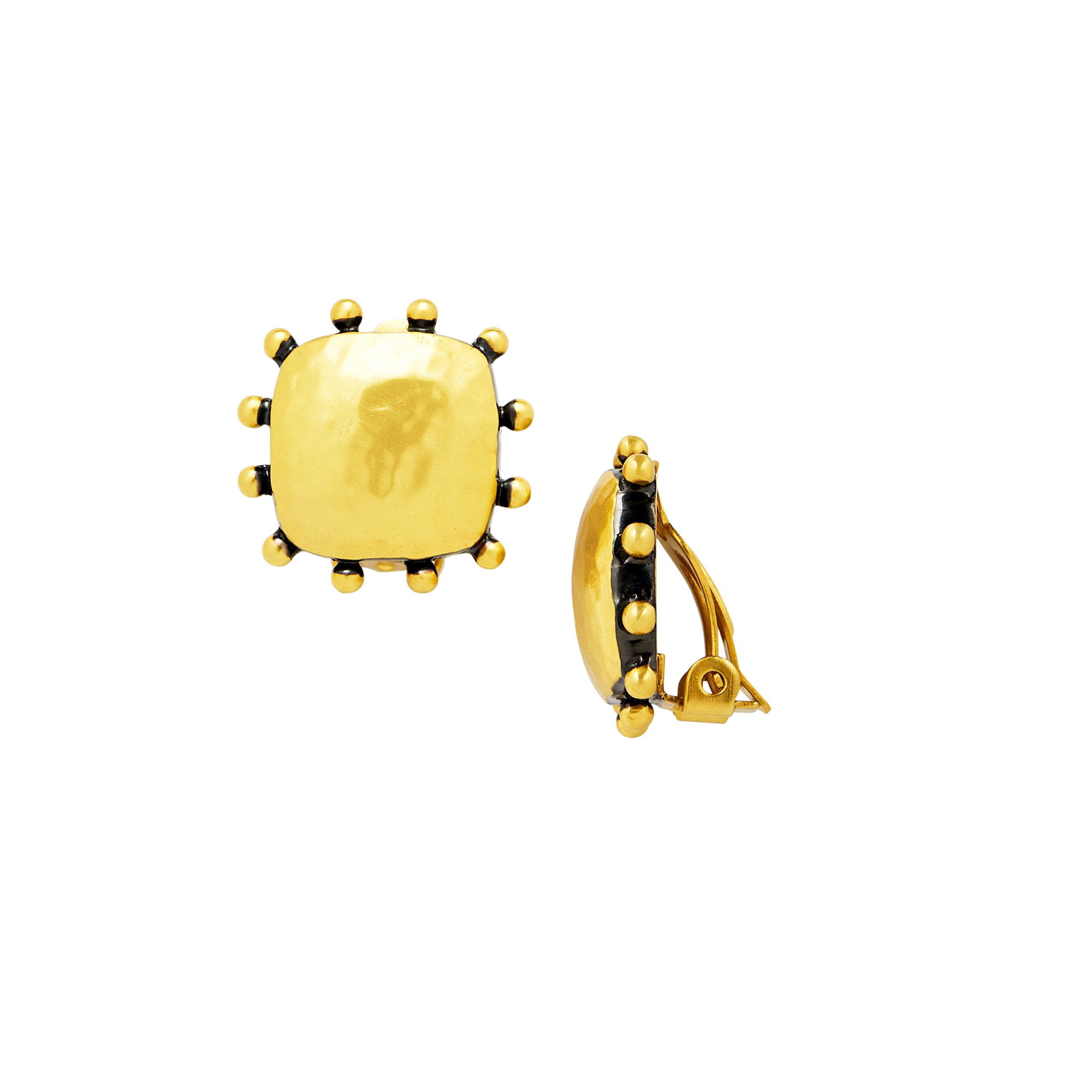 Julie Vos Soho Studded Clip-On Earrings in Mixed Metal