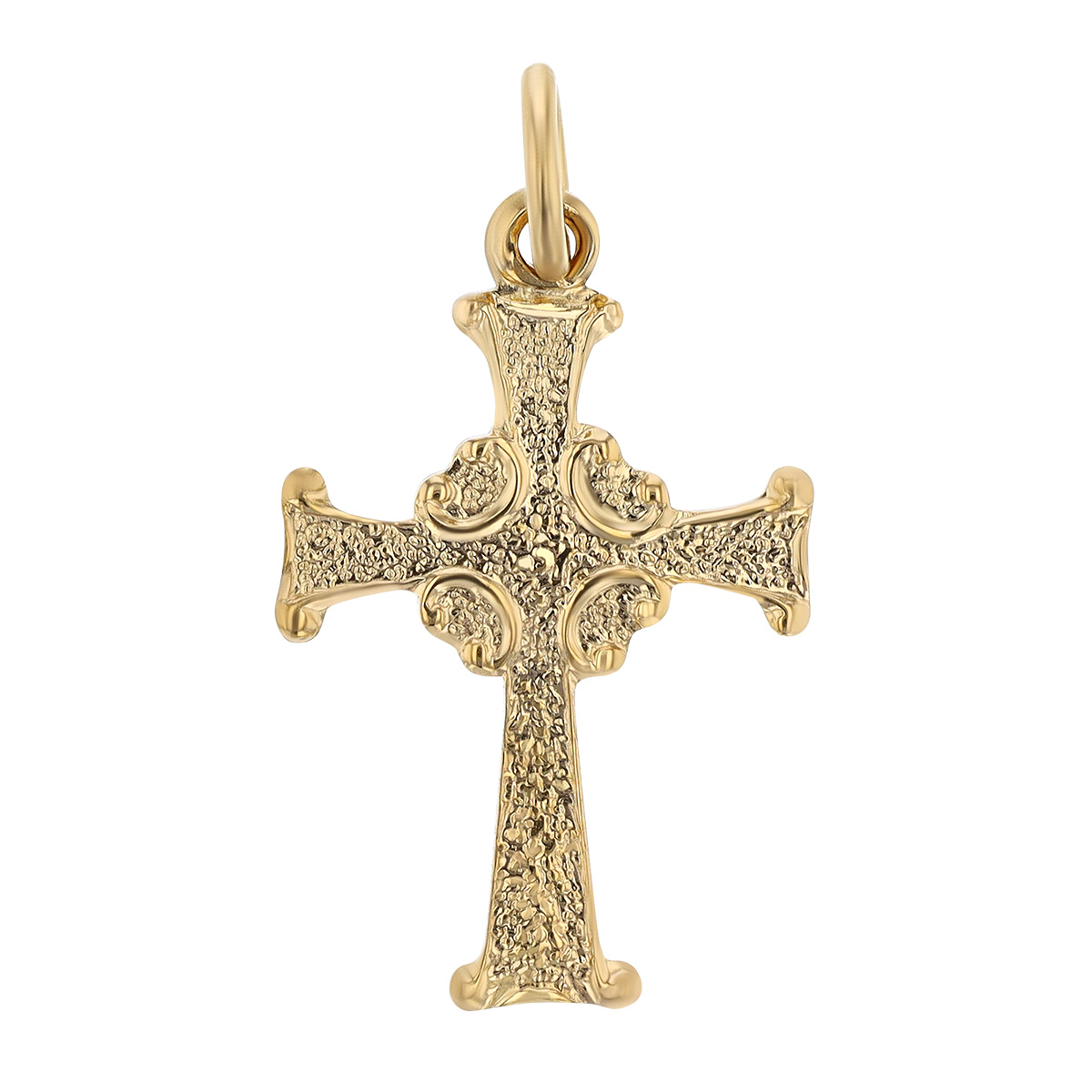 Yellow Gold Ornate Cross Charm