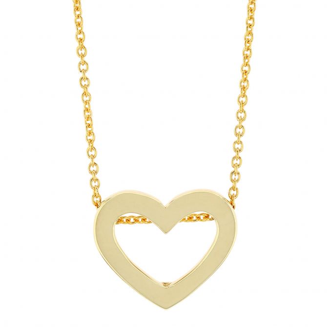 18K YELLOW GOLD TINY TREASURES HEART NECKLACE