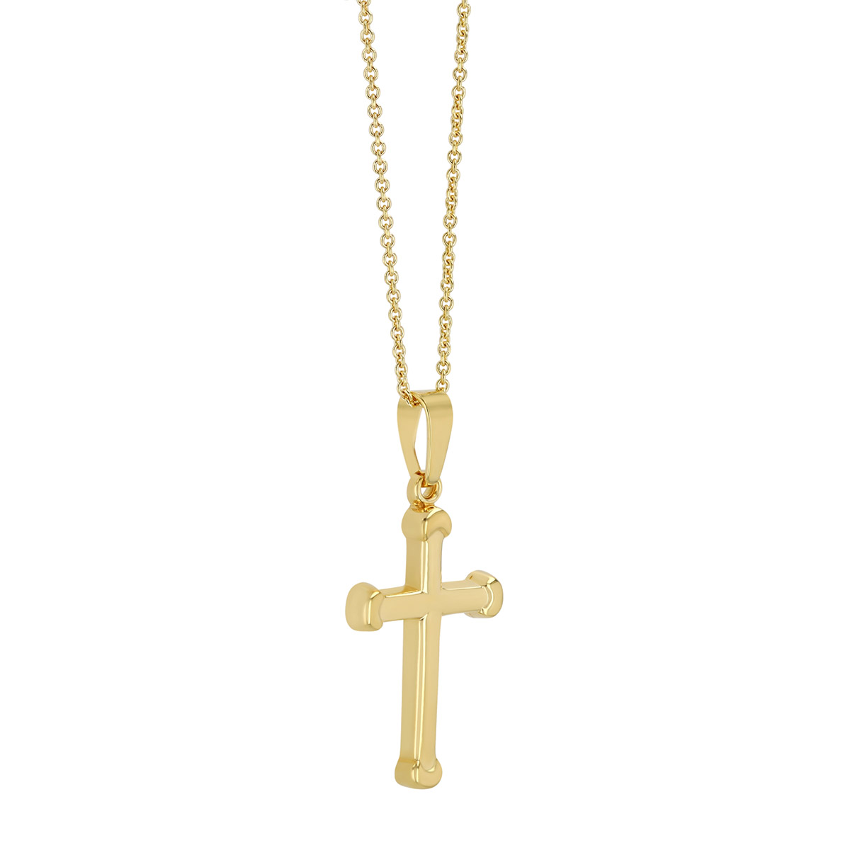 Yellow Gold Cross Pendant, 18