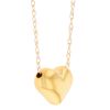 Yellow Gold Puffed Heart Pendant, 10 mm
