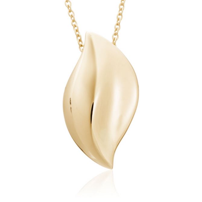 14K Yellow Gold Medium Solstice Pendant, 18"