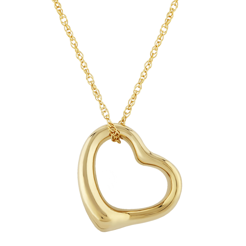 14k Yellow Gold Open Heart Pendant | Borsheims