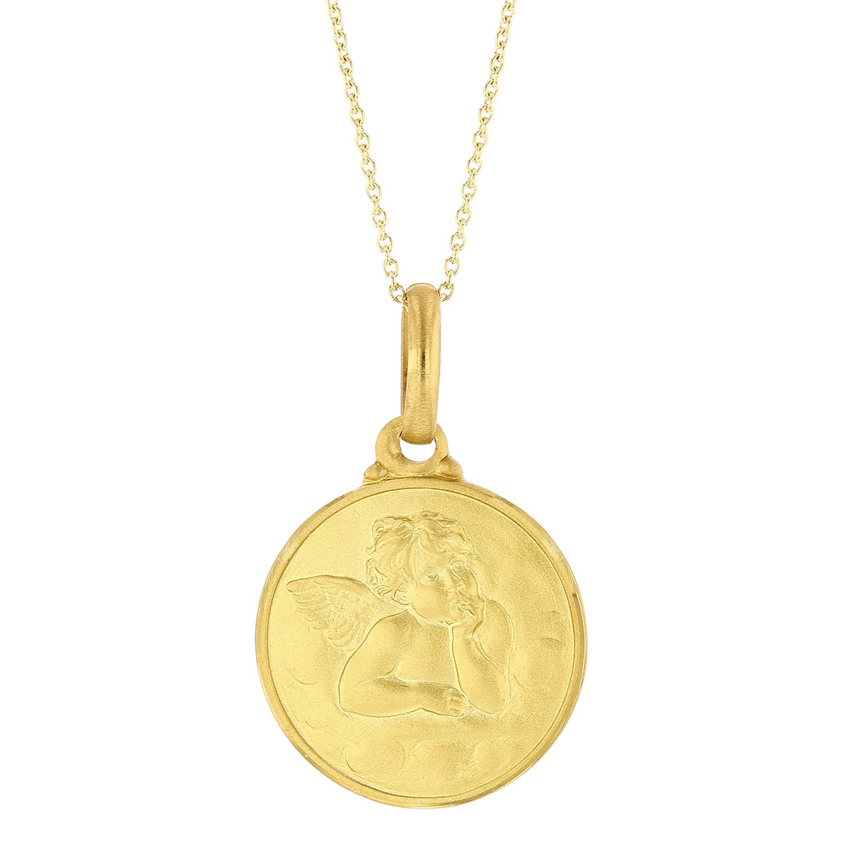 Yellow Gold Raphael Cherub Engraved 