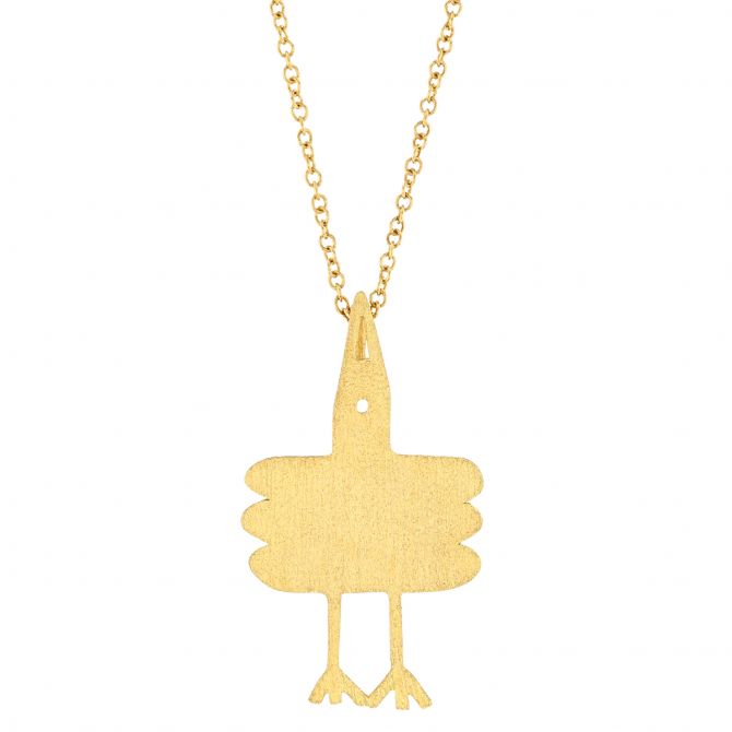 Luisa Rosas Caring Tales Holy Spirit Large Pendant in Yellow Gold, 16"