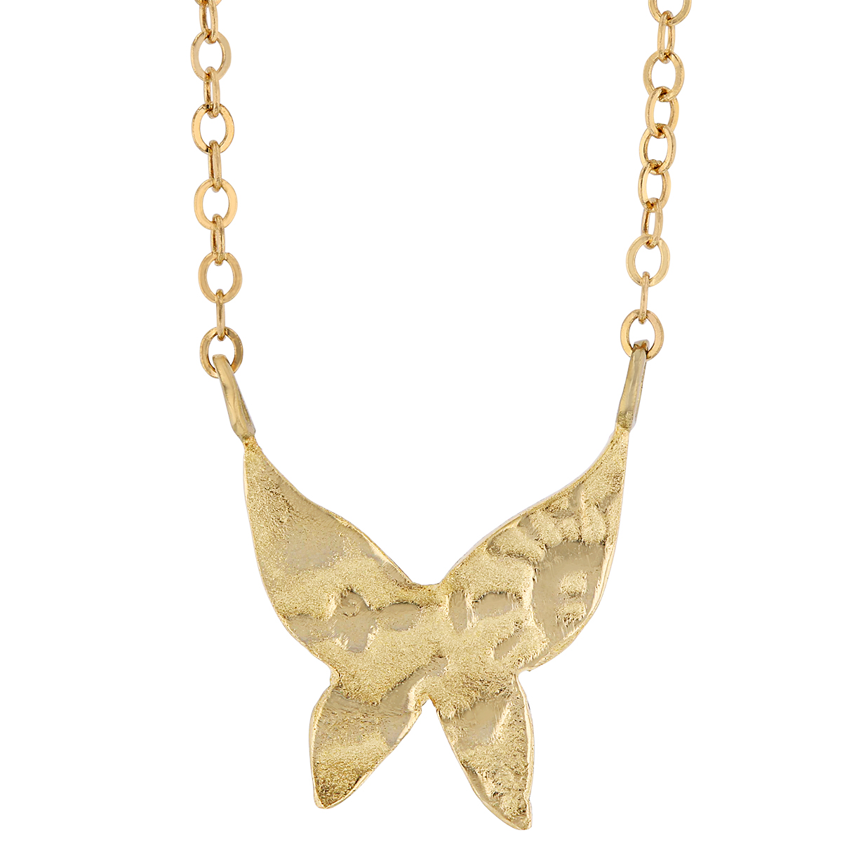 Robin Haley Yellow Gold Butterfly Necklace, 16