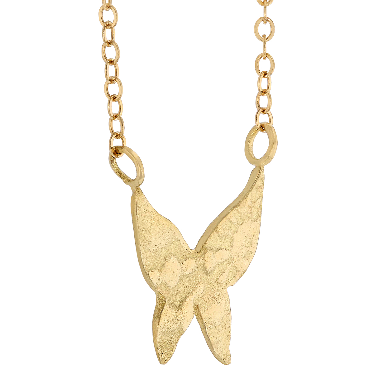 Robin Haley Yellow Gold Butterfly Necklace, 16
