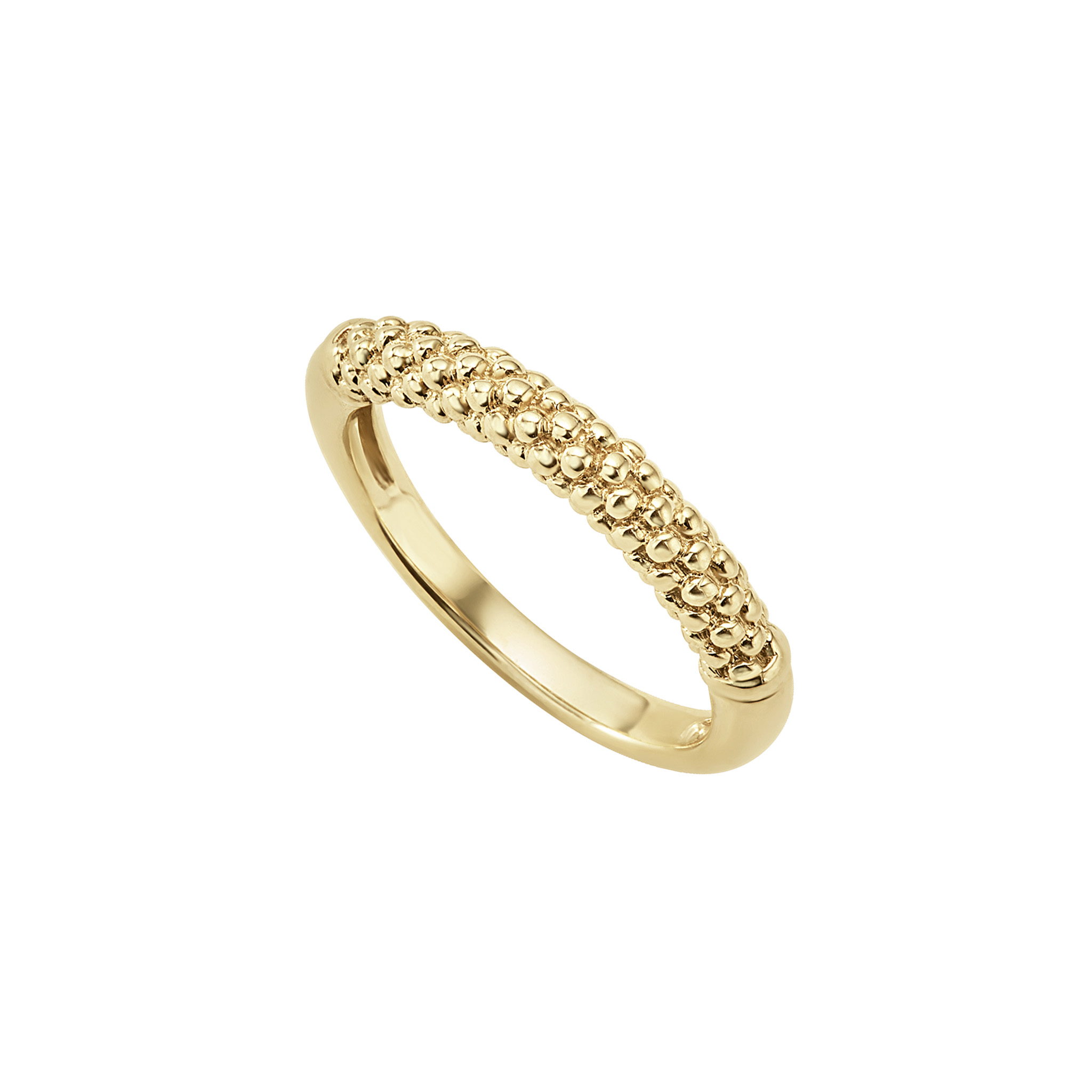 LAGOS 18K Yellow Gold Caviar Beaded Stack Ring