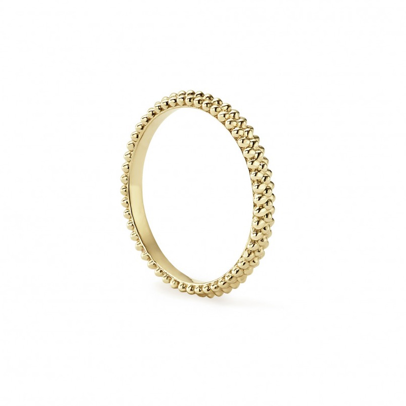 LAGOS 18K Yellow Gold Caviar Micro Bead Stack Ring