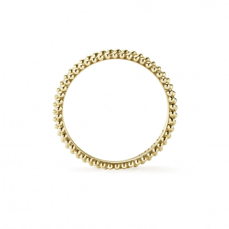 LAGOS 18K Yellow Gold Caviar Micro Bead Stack Ring
