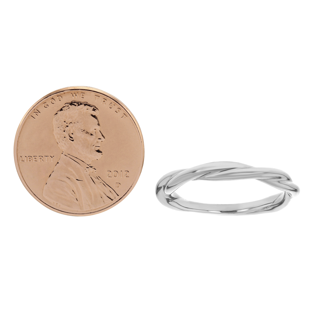 White Gold Twisted Ring