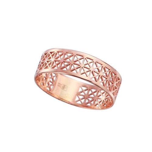 Rose Gold Roza Geometric Patterned Ring Borsheims