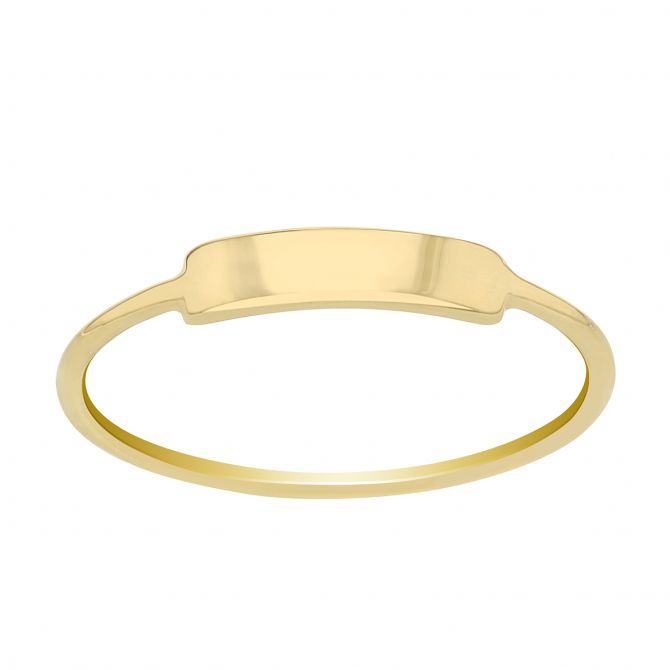 Yellow Gold Small ID Ring