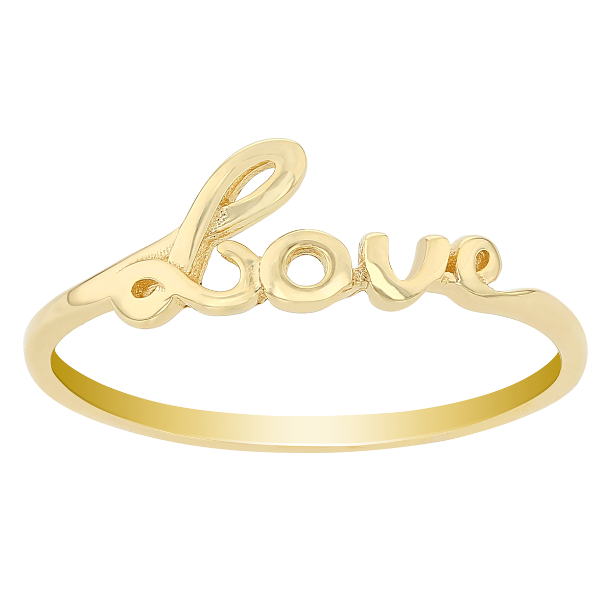 Yellow Gold Love Script Ring | Borsheims