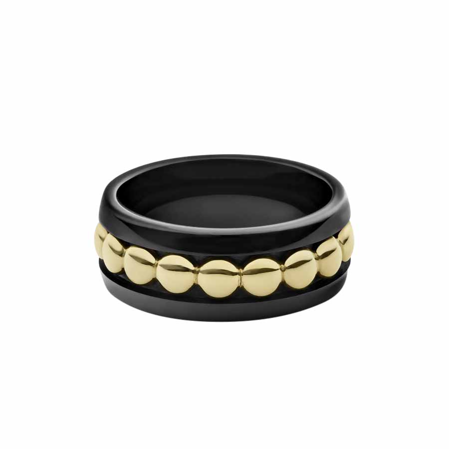 LAGOS Gold & Black Caviar Gold Ring