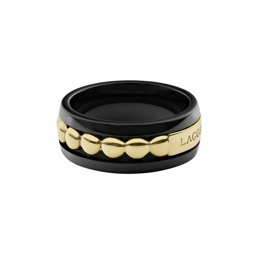 LAGOS Gold & Black Caviar Gold Ring