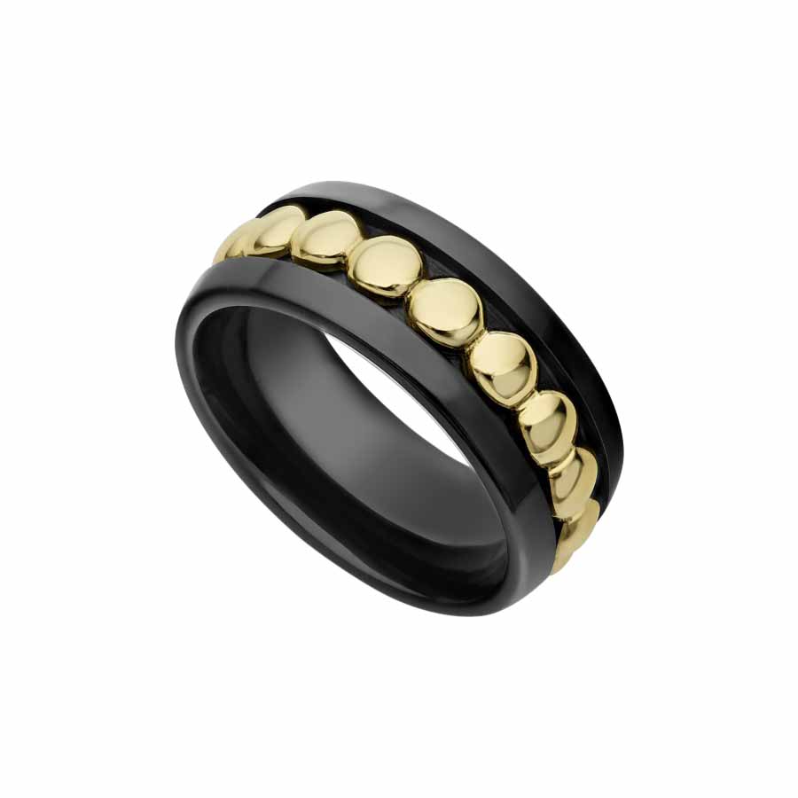 LAGOS Gold & Black Caviar Gold Ring