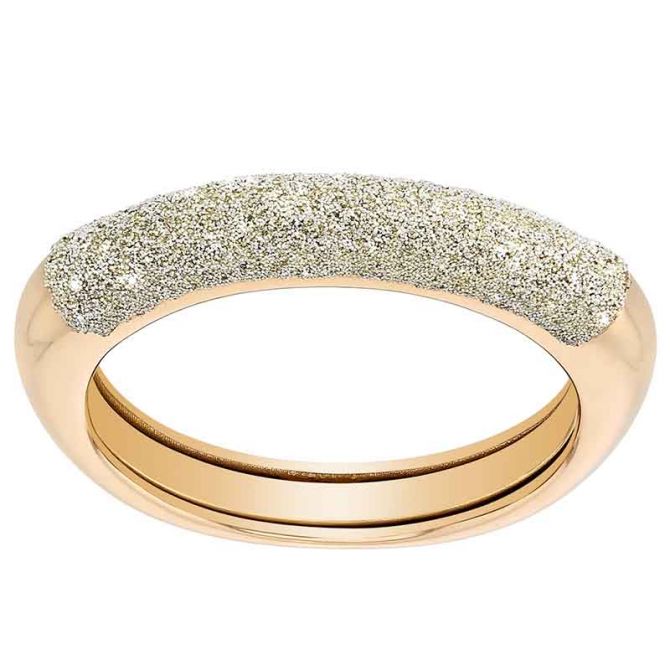 Pesavento Thin Diamanti Ring in 18K Rose Gold with Champagne Diamond Dust