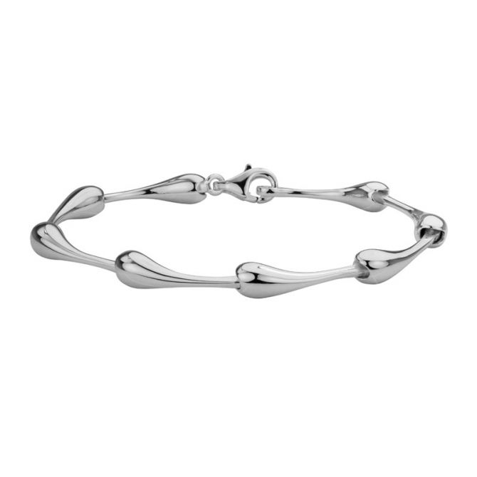 Sterling Silver Solid Teardrop Bracelet, 7.5"