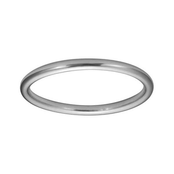 Sterling Silver Rounded Bangle Bracelet, 6mm
