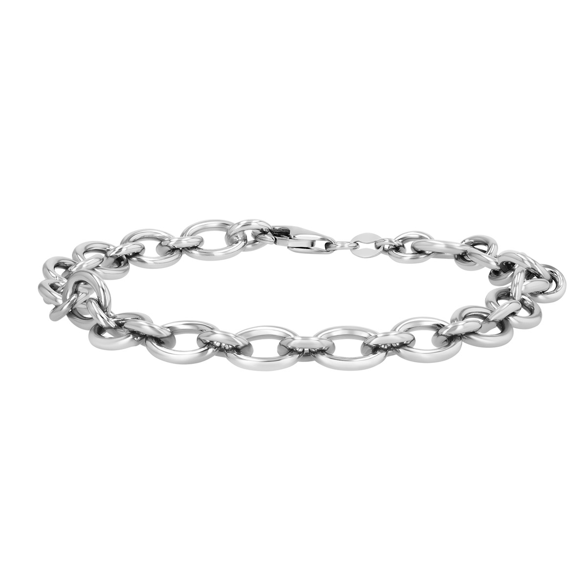Sterling Silver Oval Link Cable Chain Bracelet, 8.25