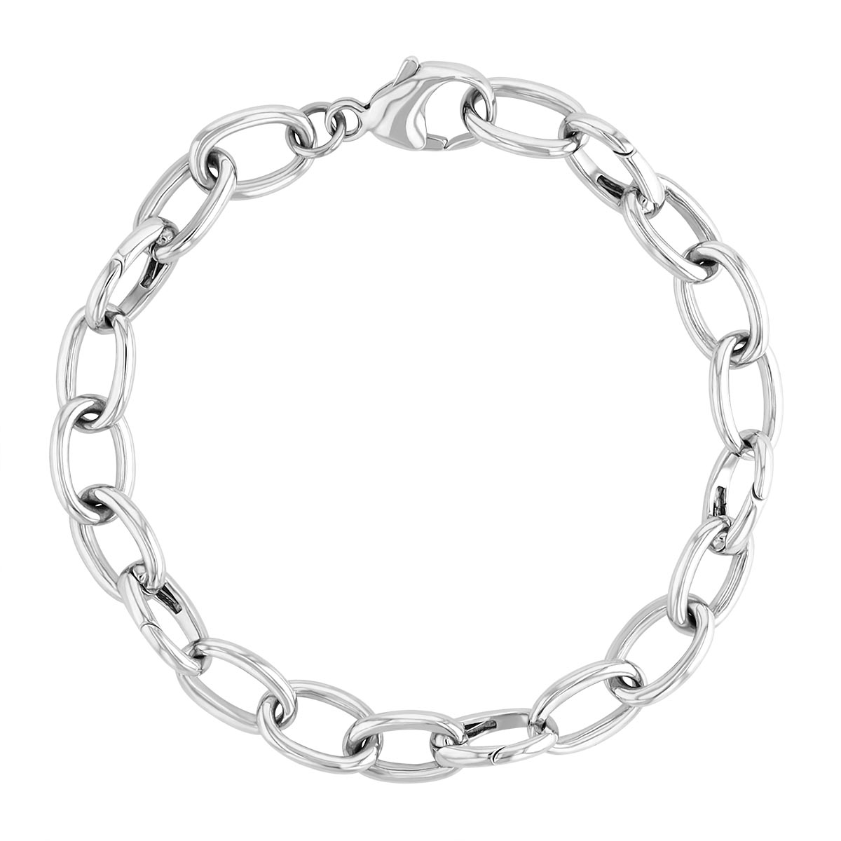 Monica Rich Kosann Sterling Silver Charm Bracelet, Hinged Links, 7.5