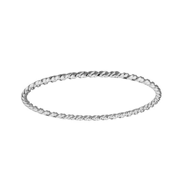 Sterling Silver Twist Bangle Bracelet