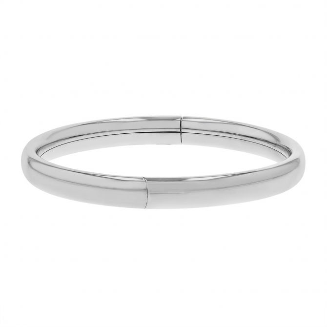 Sterling Silver Hinged Baby Bangle Bracelet, 40 mm