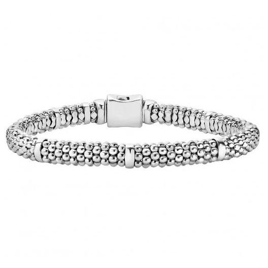 LAGOS Sterling Silver Caviar Rope Bracelet, 6