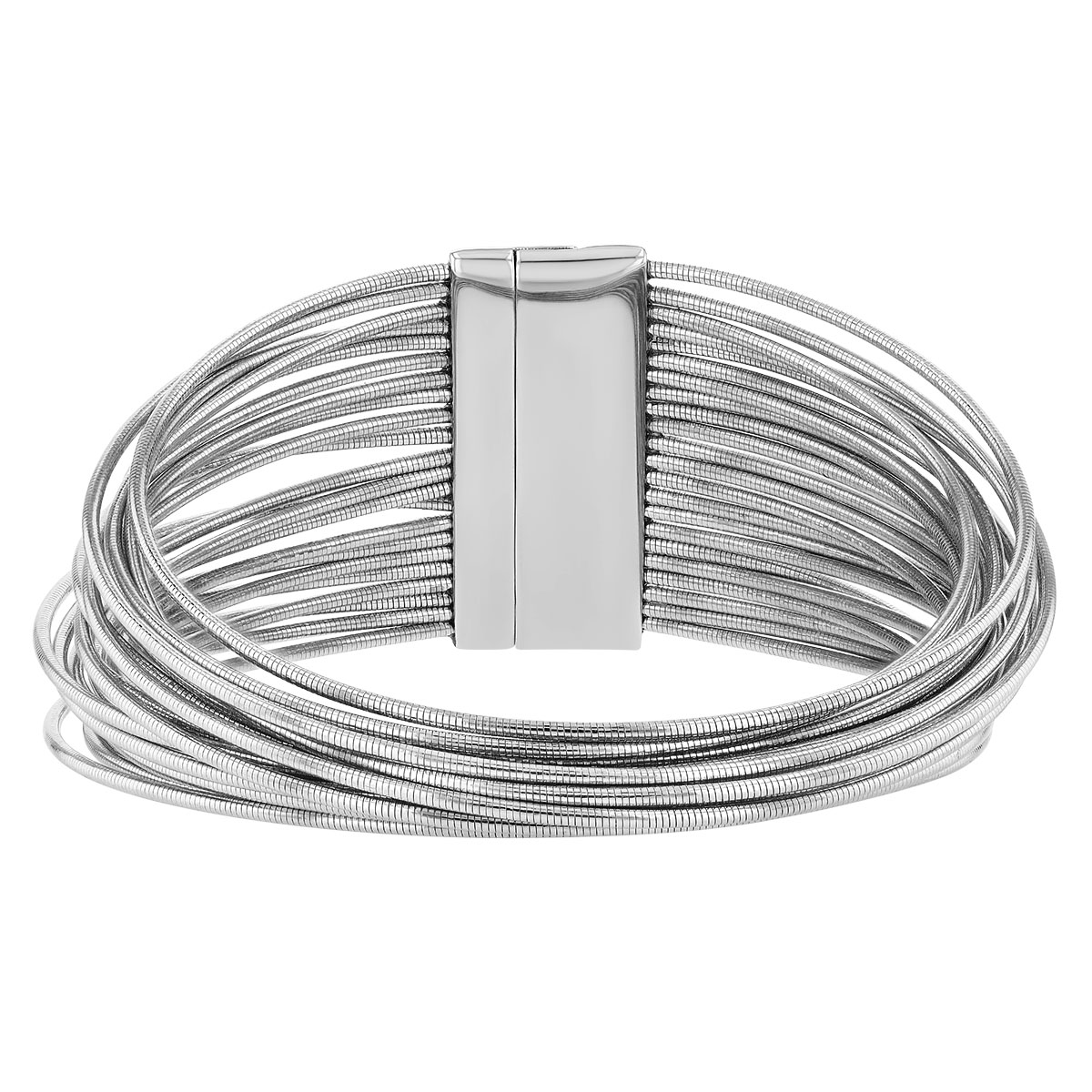 Pesavento DNA Spring Sterling Silver Wide Multi Strand Bracelet, 7