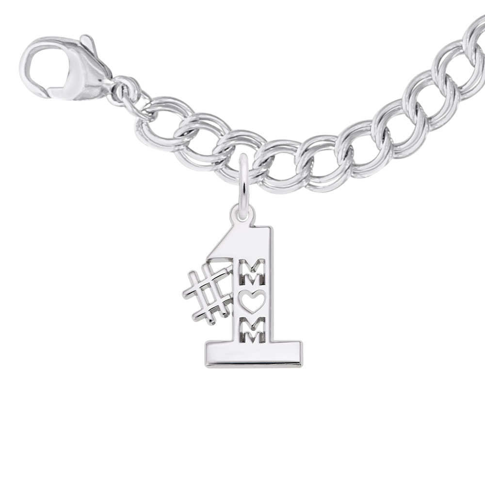 Rembrandt Sterling Silver #1 Mom Charm Bracelet Set