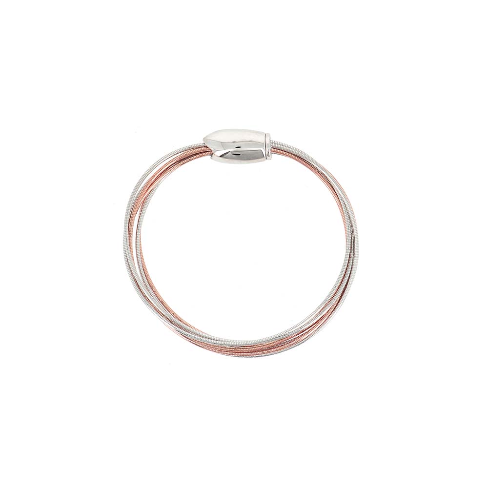 Pesavento Sterling Silver Rose Tone 7 Strand Dna Spring Bracelet Pesavento Sterling Silver Rose Tone 7 Strand Dna Spring Bracelet