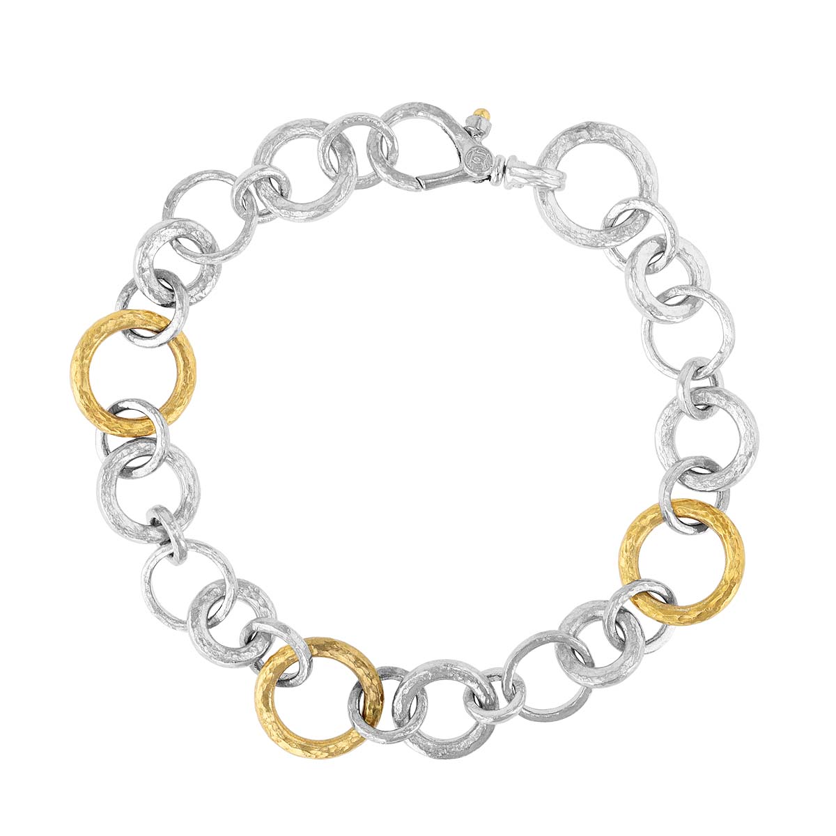 Gurhan Hoopla Sterling Silver & Gold Accent Link Bracelet, 8.25