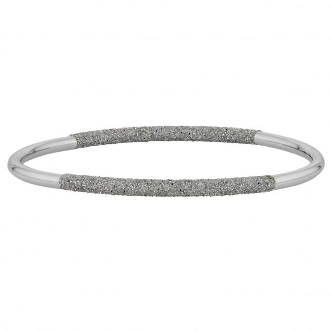 Pesavento Polvere Di Sogni Rhodium & Light Grey Polvere Thin Bangle