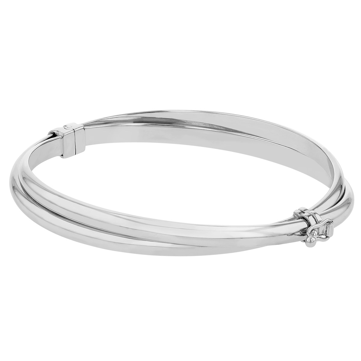 Sterling Silver Double Twist Bangle Bracelet