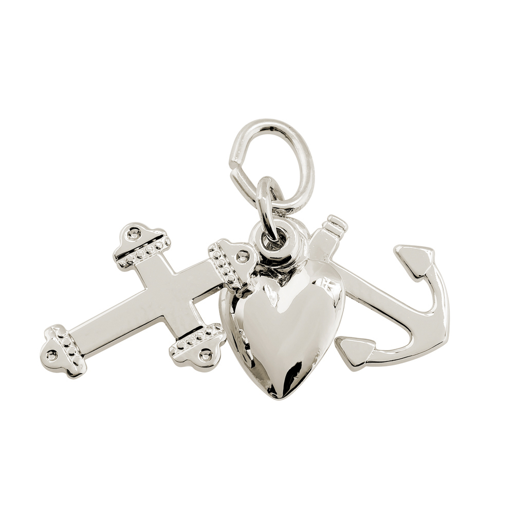 Rembrandt Sterling Silver Faith, Hope, and Charity Charm
