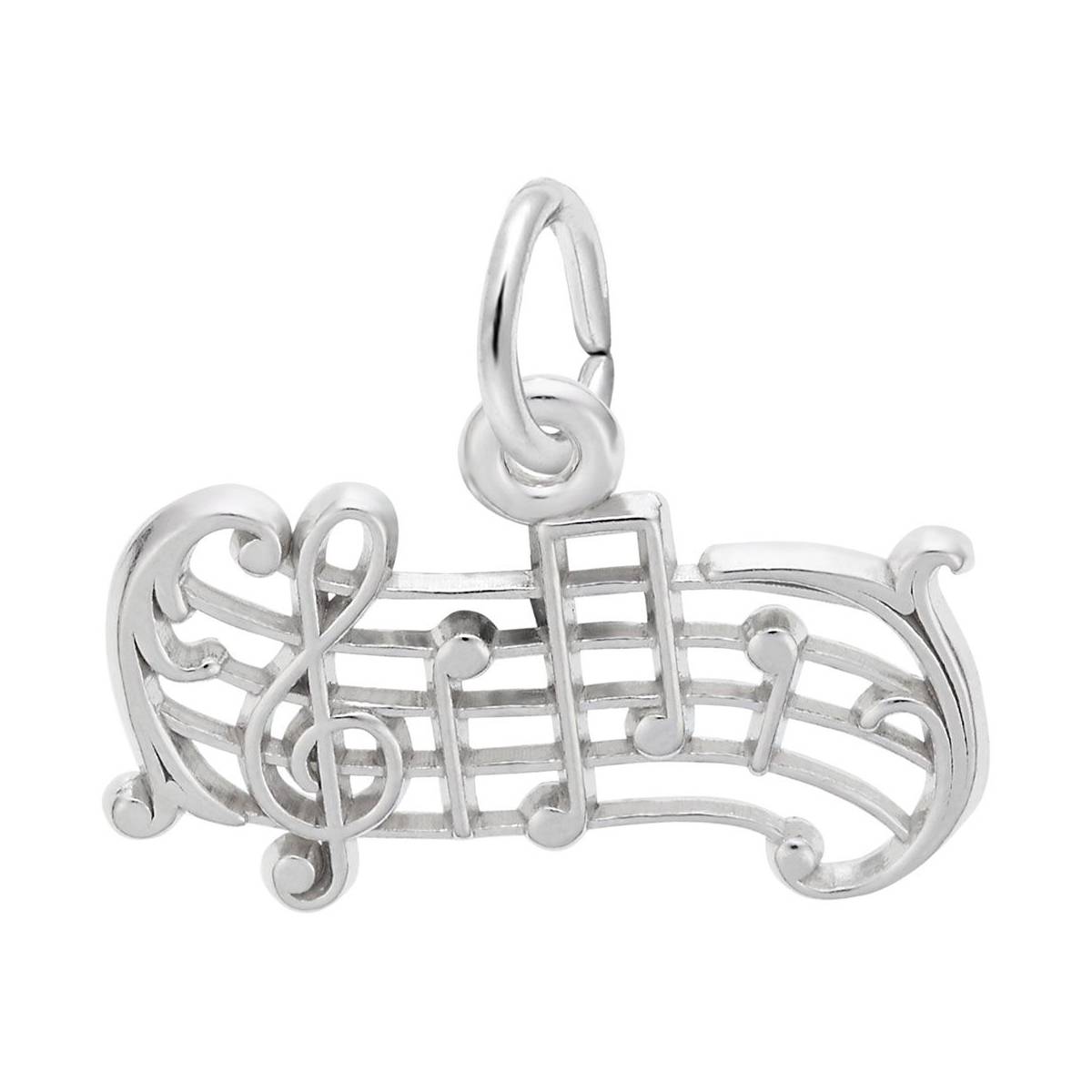 Rembrandt Charm Music Staff Charm in Sterling Silver