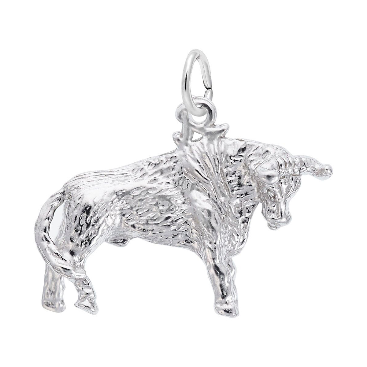 Rembrandt Charms Bull Charm in Sterling Silver