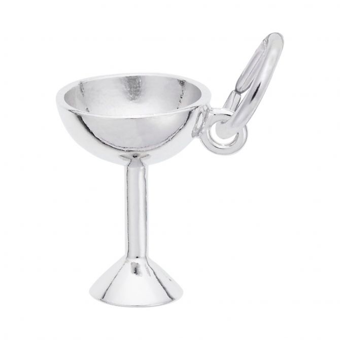 Rembrandt Charms Champagne Glass Charm in Sterling Silver