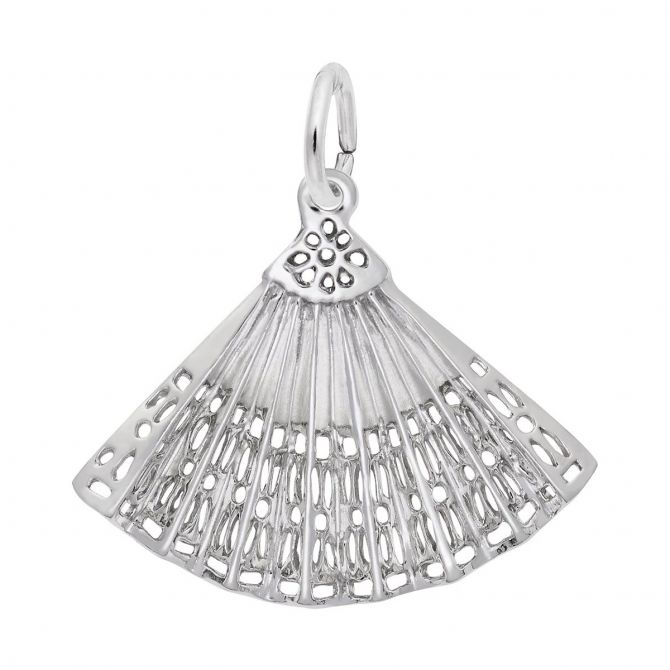 Rembrandt Charms Fan Charm in Sterling Silver